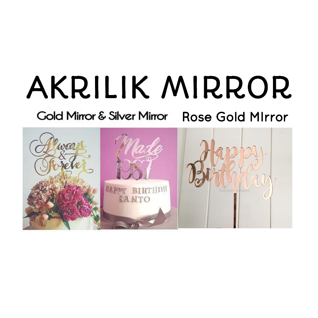 Custom Topper Birthday | Hiasan Kue Akrilik | Cake Topper Acrylic