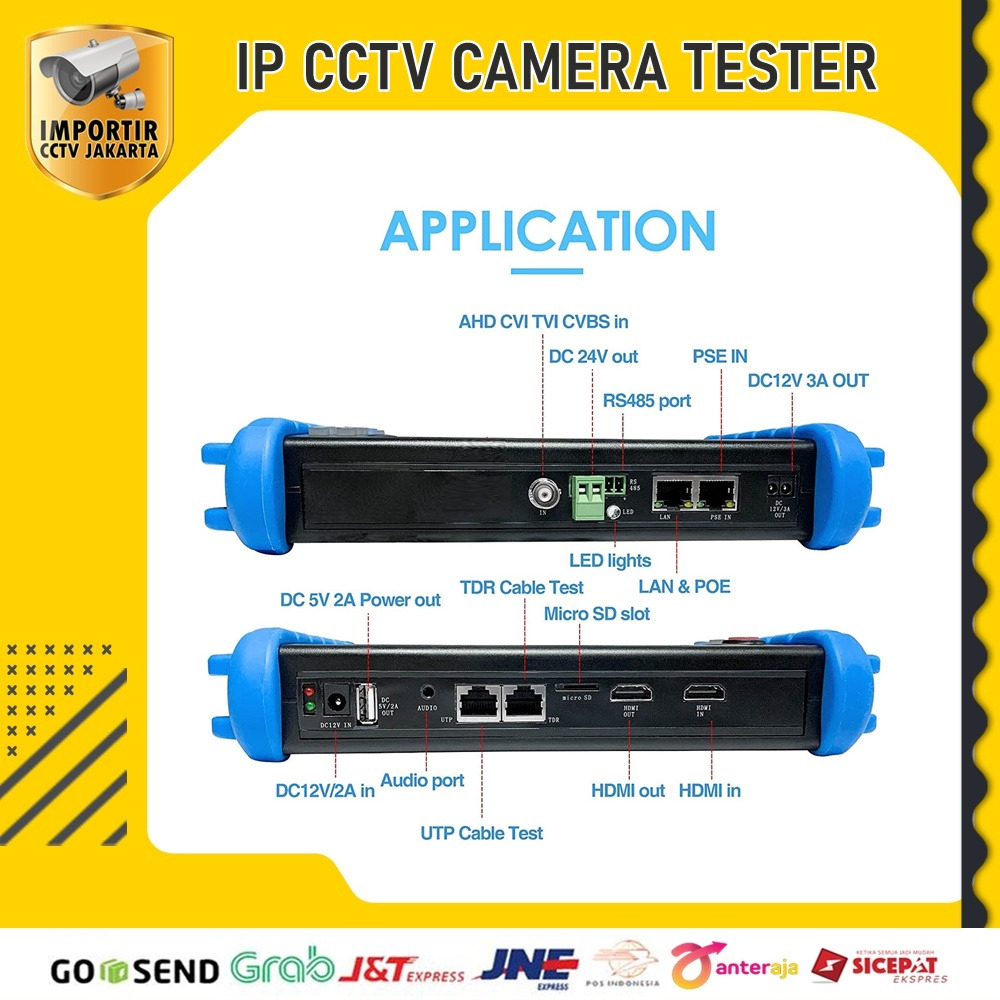 CCTV IPC Tester Layar 7in + Tas Support up to 8mp