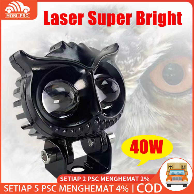 LAMPU TEMBAK LASER OWL CR7 LED D2 2 WARNA HIGH LOW / LAMPU TEMBAK SOROT BURUNG HANTU