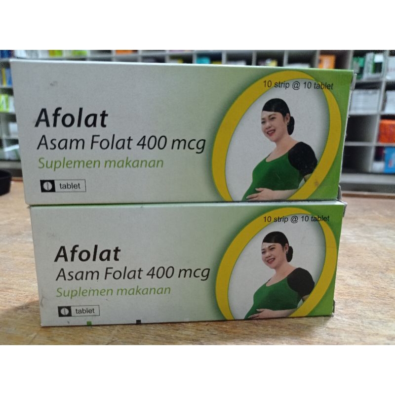 Afolat | Asam Folat Box 100 tab | Vitamin ibu hamil
