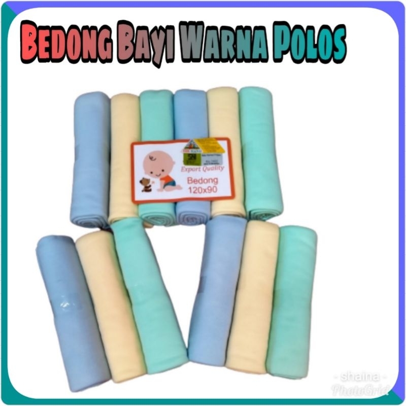 Bedong Bayi Kaos Polos 3Pcs Warna Lampin Rainbow  Ukuran Besar Jumbo Halus Lembut SNI