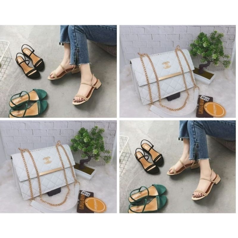 PAKET COMBO 2IN1 TAS & SANDAL WANITA TRMURAH