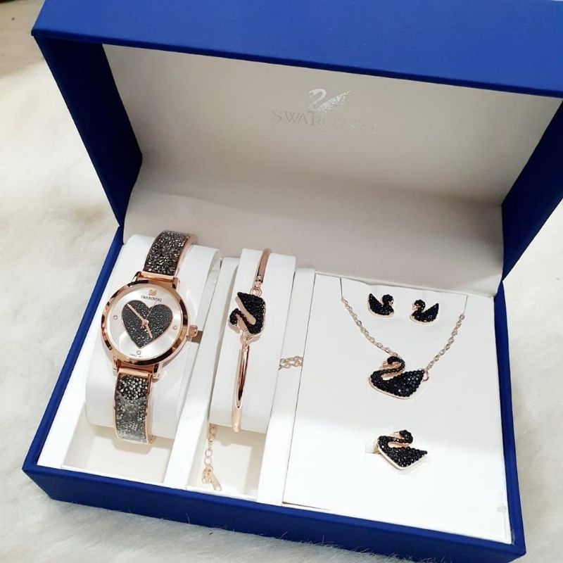 PROMO BIGSALE ‼️‼️ JAM TANGAN WANITA SWAROVSKI FULLSET  ORIGINAL