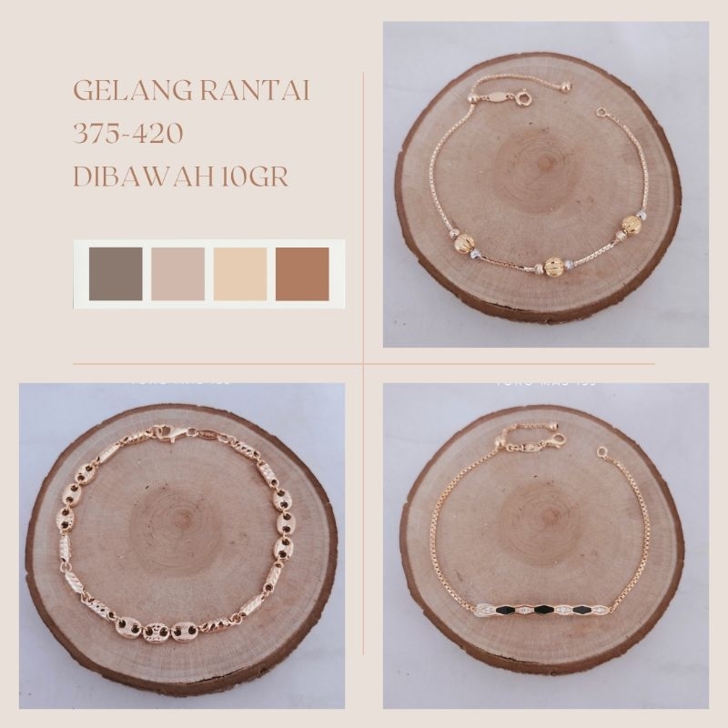 WAJIB TANYA STOK Realpic Gelang Rantai Emas Asli Kadar 375-420 | Dibawah 10gr | Part 5