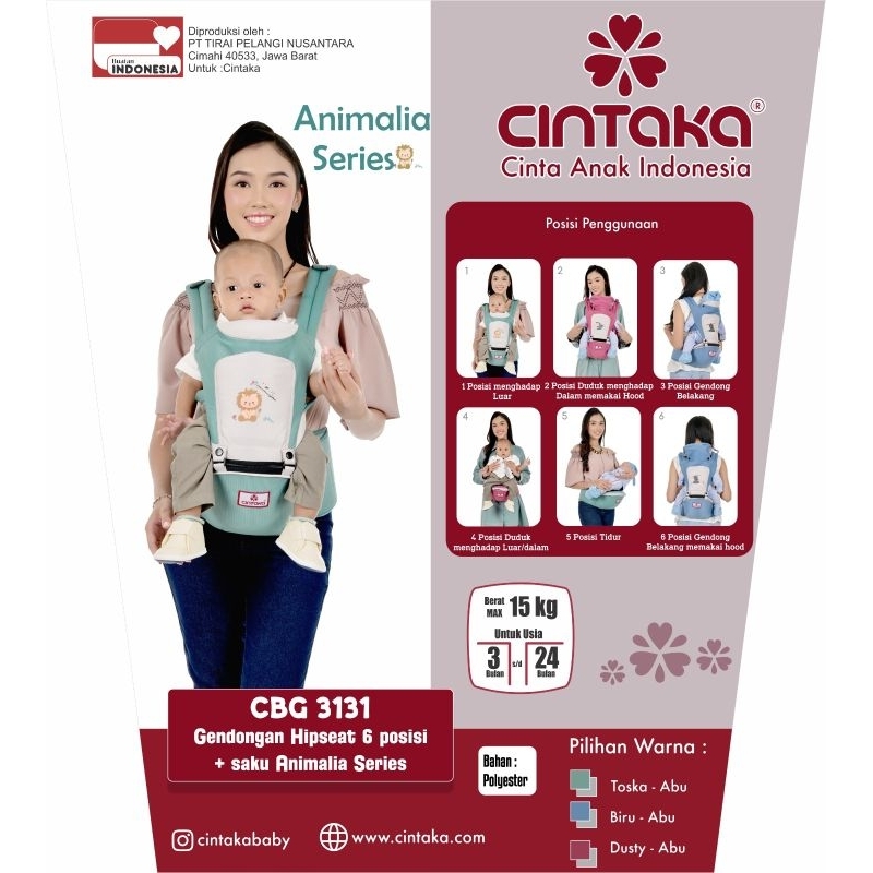 Chintaka Hipseat Gendongan bayi 6posisi seri SAILOR  TCG2331 Animalia CBG3131