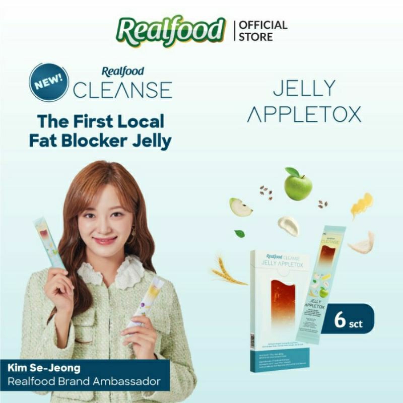 

Realfood Cleanse Jelly Appletox Fatblocker Sarang Burung Walet 1 pcs