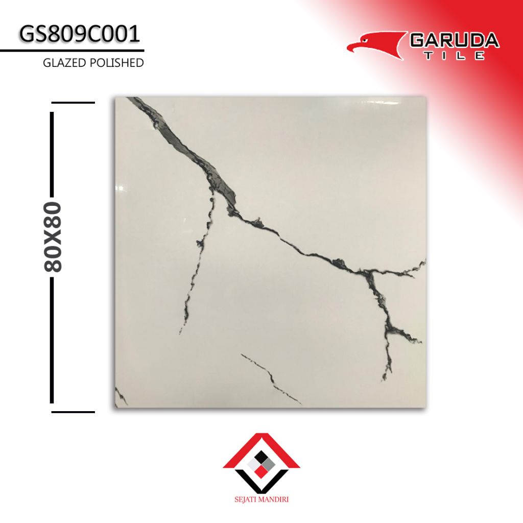 granit 80x80 - motif marmer - garuda gs809c001