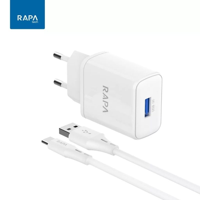 Rapa CH4101 Charger 3A 18W Fast Charging with Type-C Cable