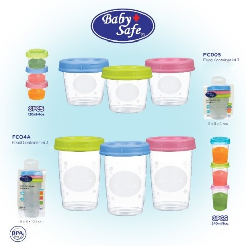 Baby Safe Food Storage Containers FC04A FC005  / Wadah MPASI