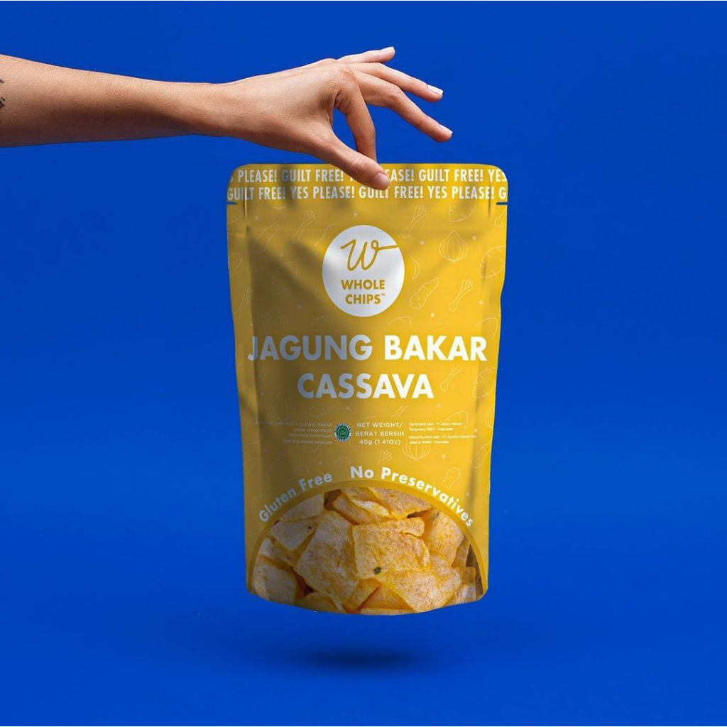 WHOLE CHIPS NEW FLAVOUR KERIPIK UBI SINGKONG 40GR | SNACK CEMILAN DIET SEHAT