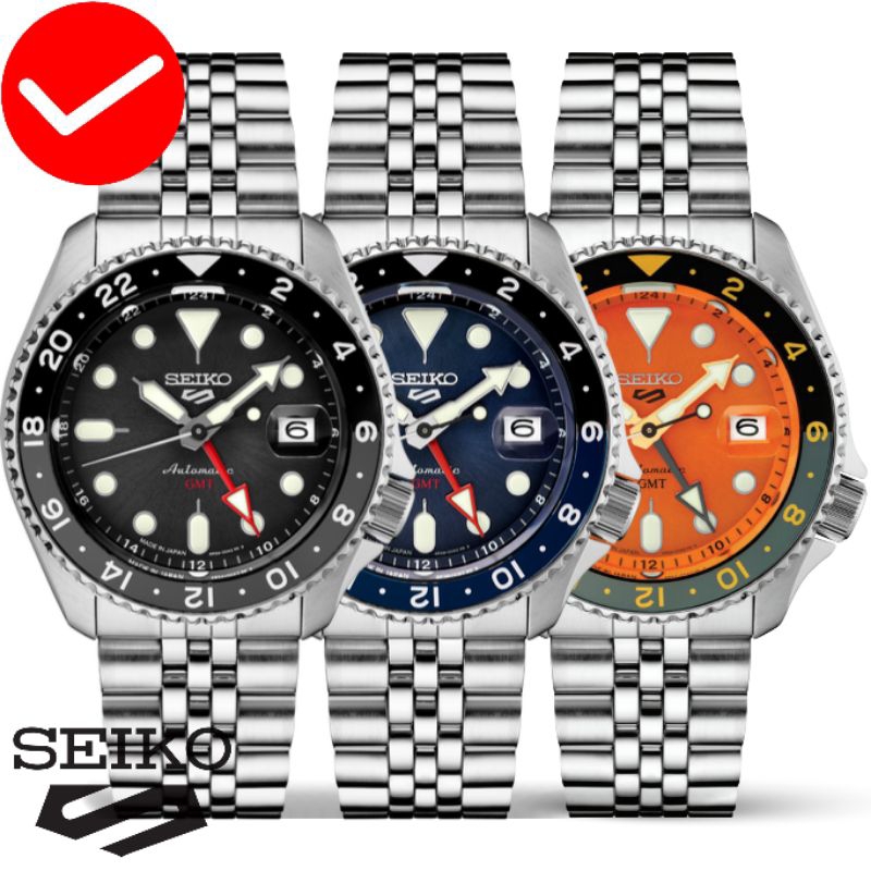 SEIKO 5 SPORTS GMT ORIGINAL SSK001 SSK003 SSK005 SSK001K1 SSK003K1 SSK005K1