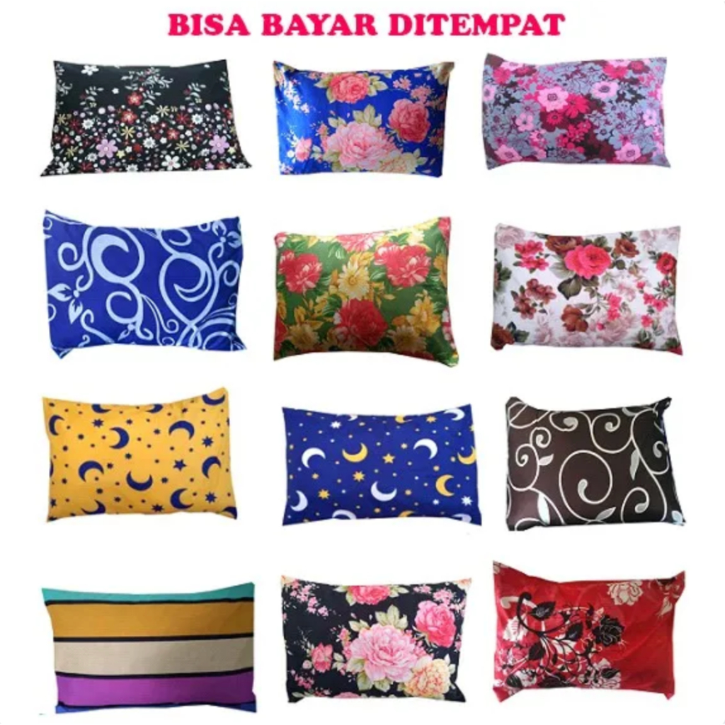 [PROMO] SARUNG BANTAL / GULING MOTIF RANDOM - BAHAN KATUN DISPERSE MICROTEX LEMBUT BERKUALITAS BANTAL 45x65 / GULING 33x93 CM