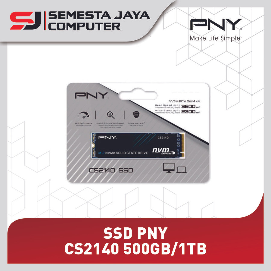 SSD PNY M.2 NVME CS2140 500GB/1TB/2TB PCIe GEN 4 x4 500 GB