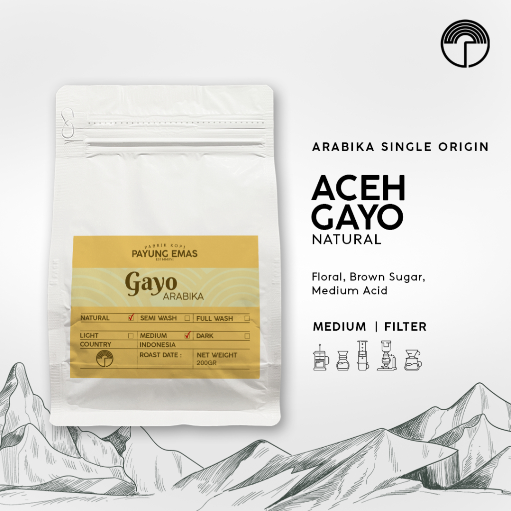 

Kopi Arabika Gayo Bubuk 200gr Aceh Sumatera Fresh Roasted Coffee