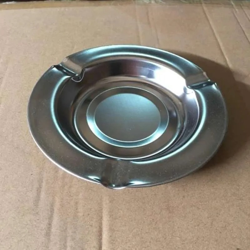 (PDW) Asbak Stainless Steel Bulat Murah Tempat Unik 12 cm