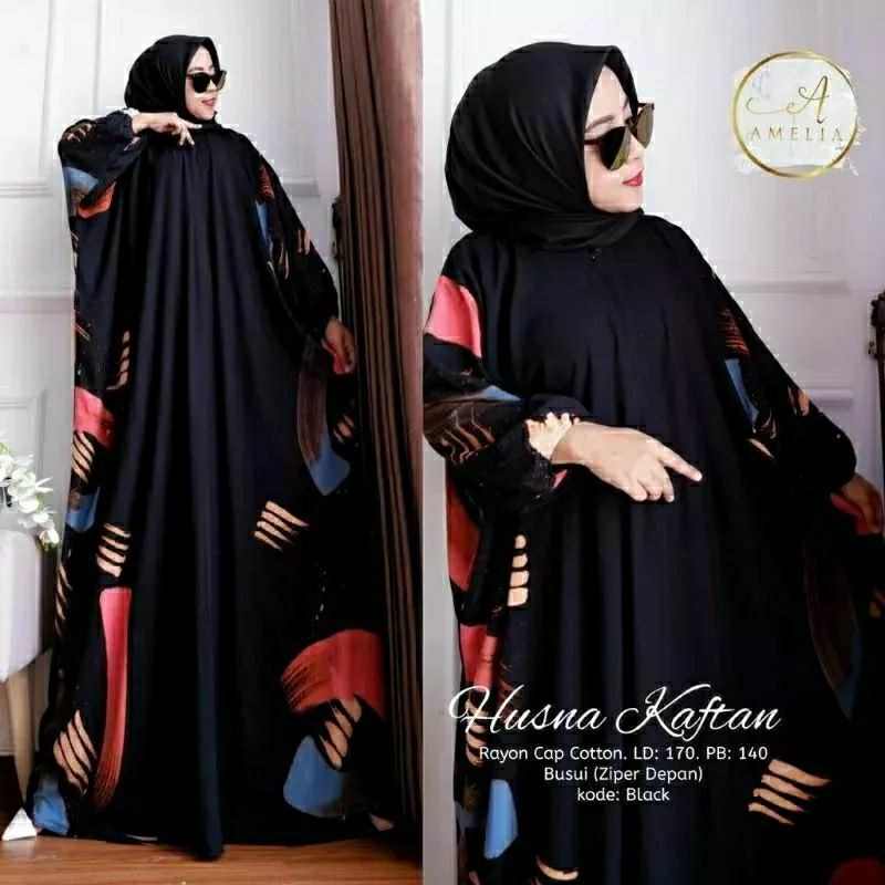 Kaftan Batik Wanita Jumbo Terbaru Kaftan Kondangan Mewah Elegan