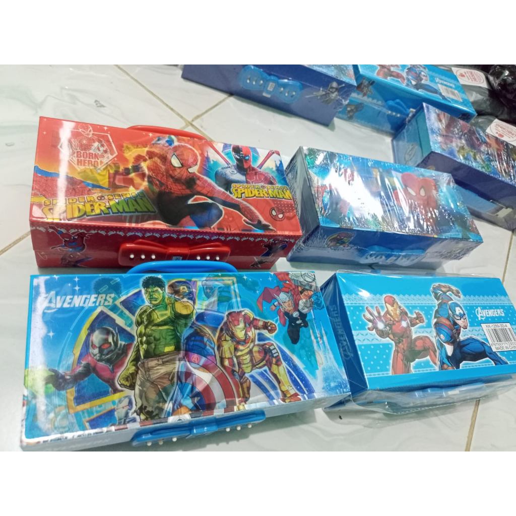

gk Cewek / Cowok Kotak Pensil KODE 3D Hologram Karakter BT21 / Tempat Pensil Fancy 3 Susun / Pensil