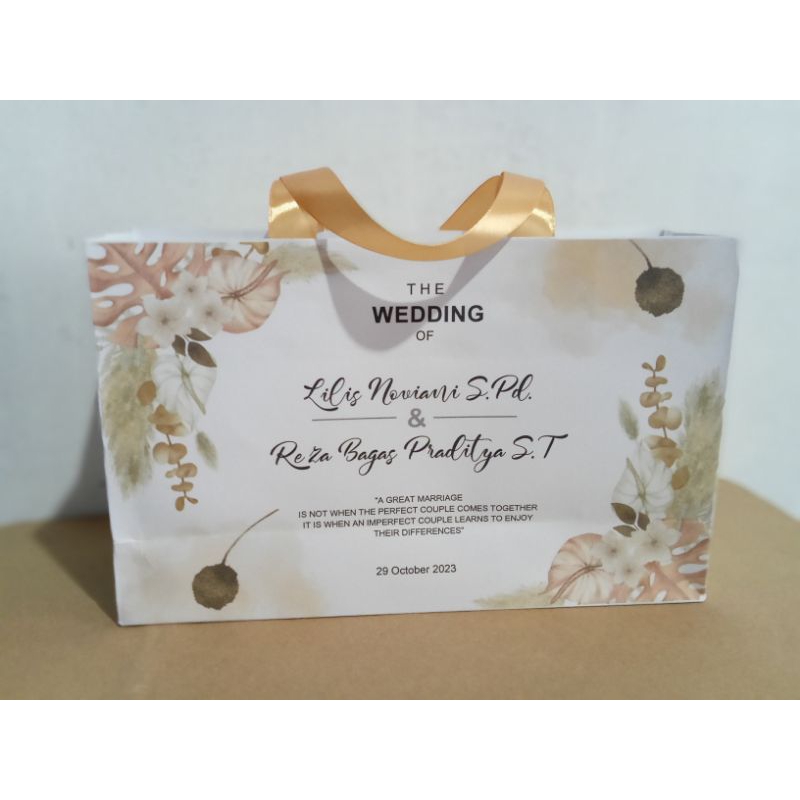 

Paper bag Bridesmaids/ tas wedding/Minimal order 5 pc