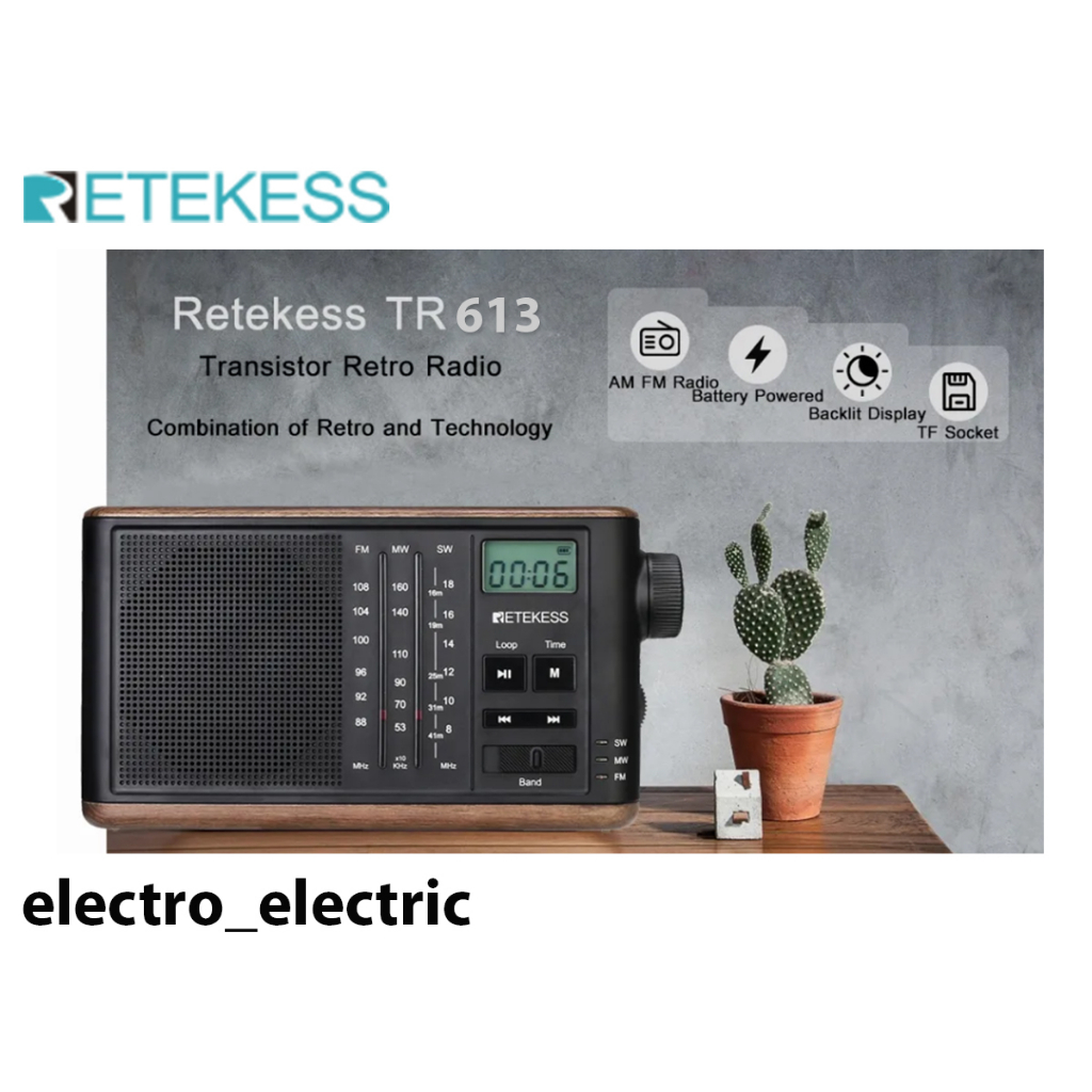 Radio Retekess TR 613 FM AM SW MP3 PLAYER PORTABLE