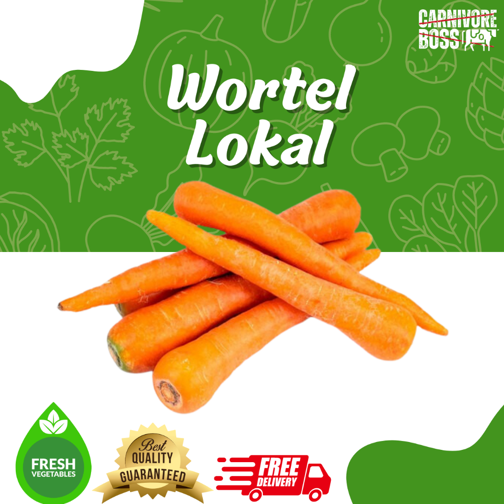 

WORTEL LOKAL SUPER FRESH 1 KG / WORTEL / SAYUR