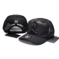 Topi PP Philipp Plein Black Jaring / Trucker  Skull Tengkorak hitam