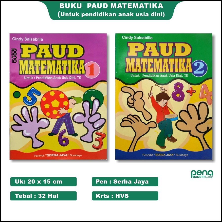 Buku Anak Paud Matematika 1 untuk Paud TK Serba Jaya