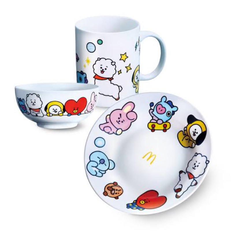 New Original BT21 x Mcdonald ceramic set