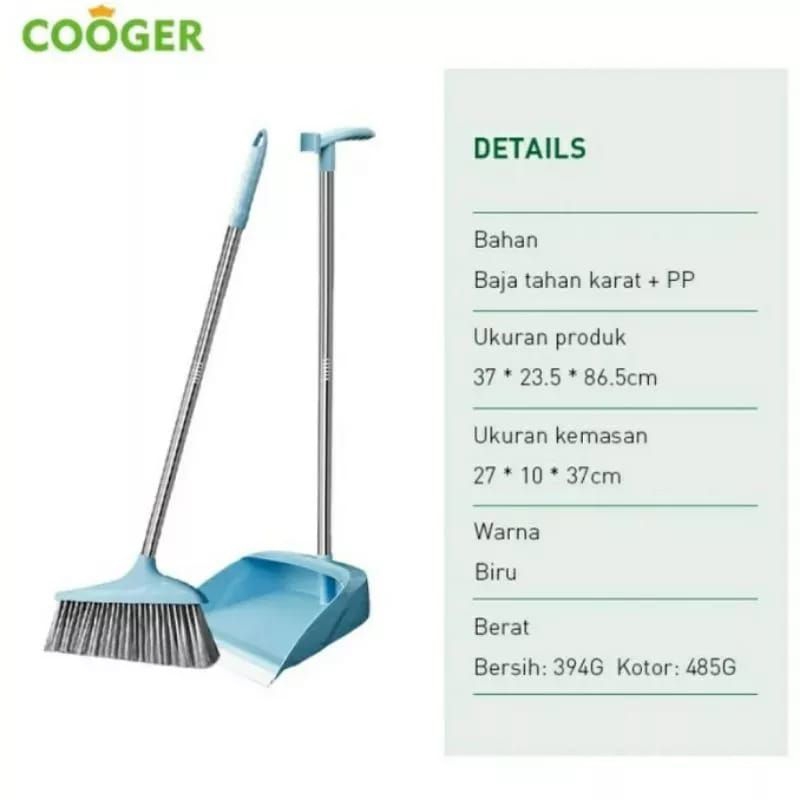 Set Sapu Pengki Alat Pembersih Lantai - Broom Set Dustpan Kombinasi Sapu Pengki 2in1
