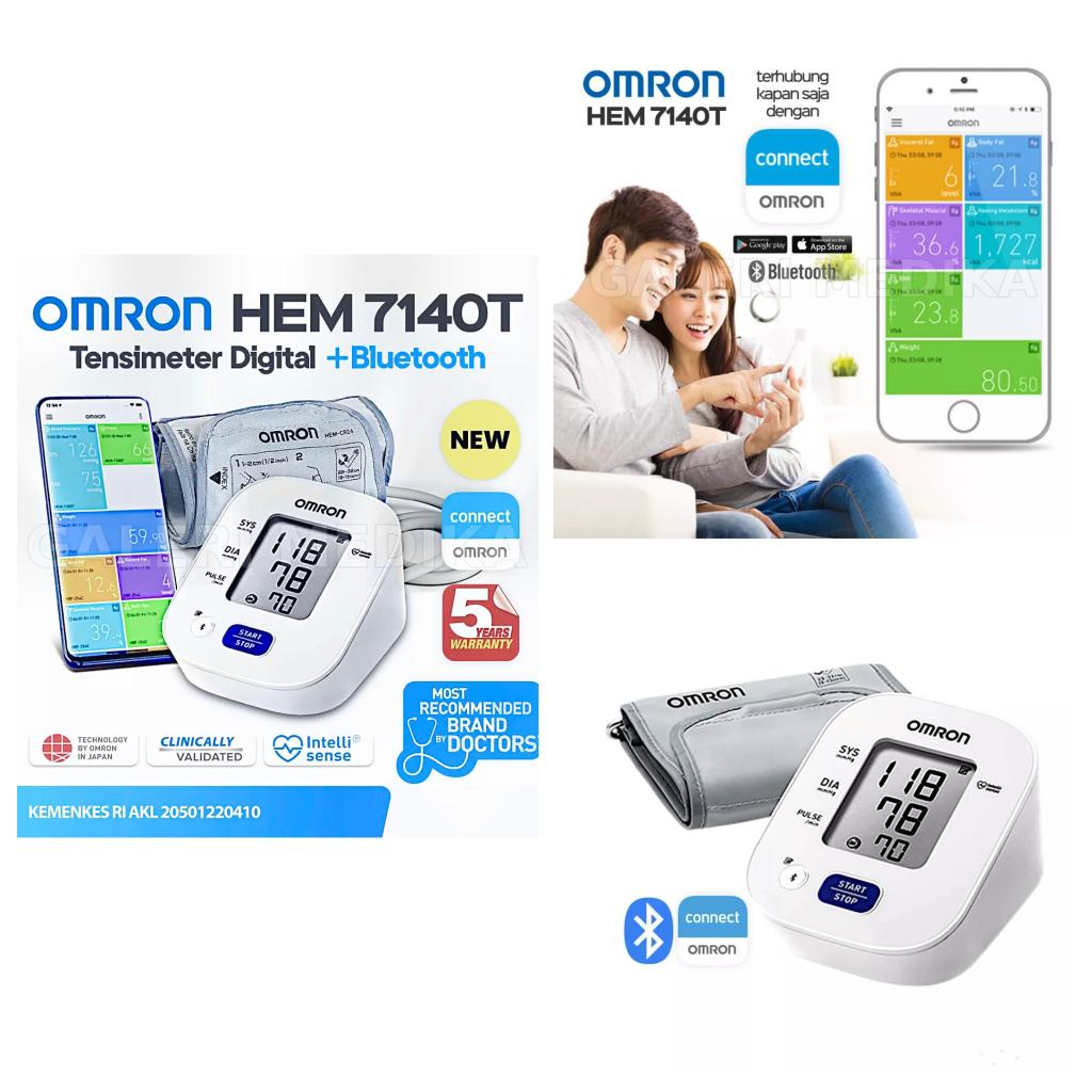 TENSIMETER DIGITAL OMRON HEM 7140T  CONNECT BLUETOOTH / ALAT UKUR TEKANAN DARAH DIGITAL OMRON HEM 7140T1  KONEKTIVITAS BLUETOOTH
