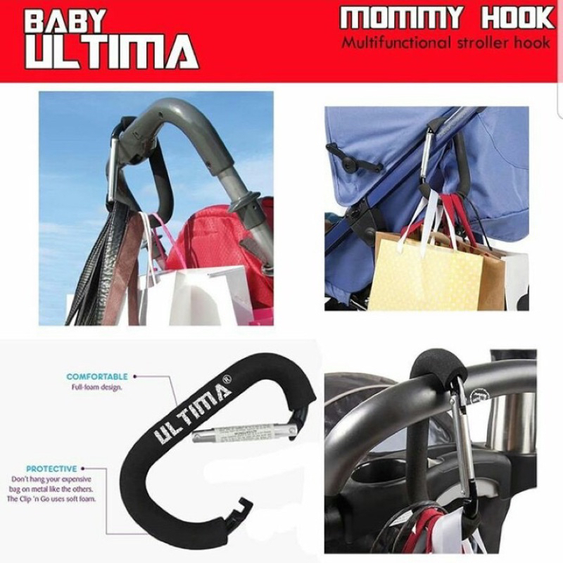 Ultima Mommy Hook for Baby Stroller Gantungan Tas Stroller