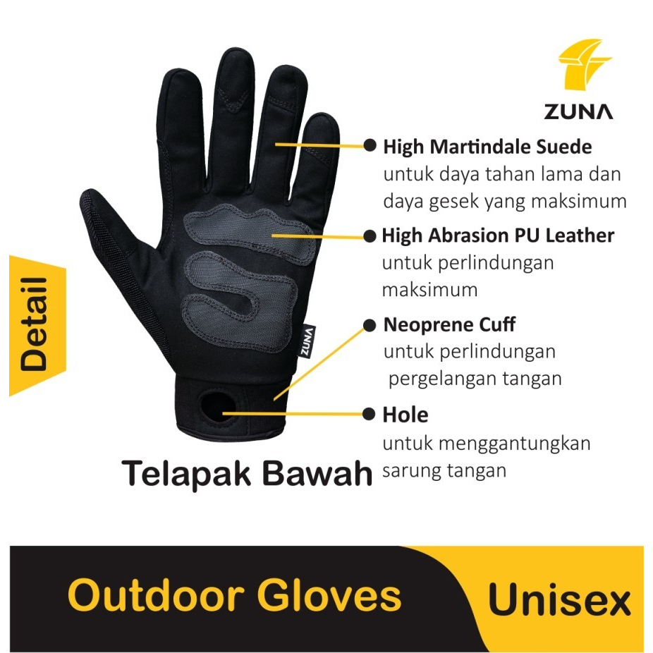 SARUNG TANGAN Zuna Gloves Outdoor Protection Unisex Himalaya