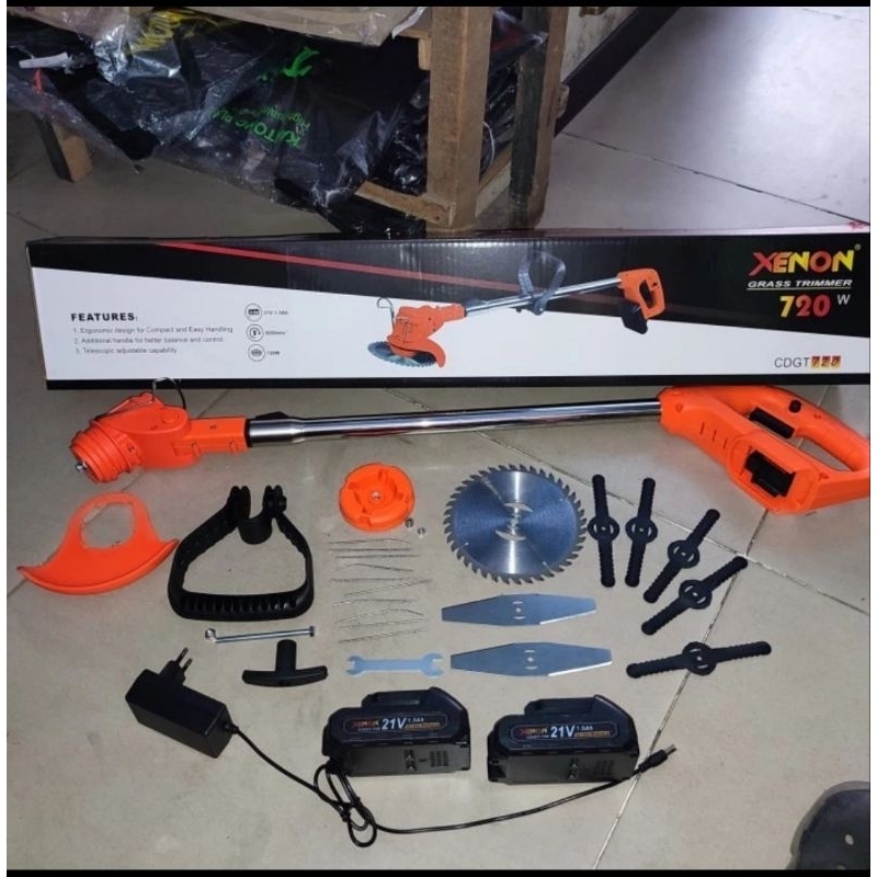 xenon cdgt720 mesin potong rumput 20v 18v grass trimmer cordless cdgt 720