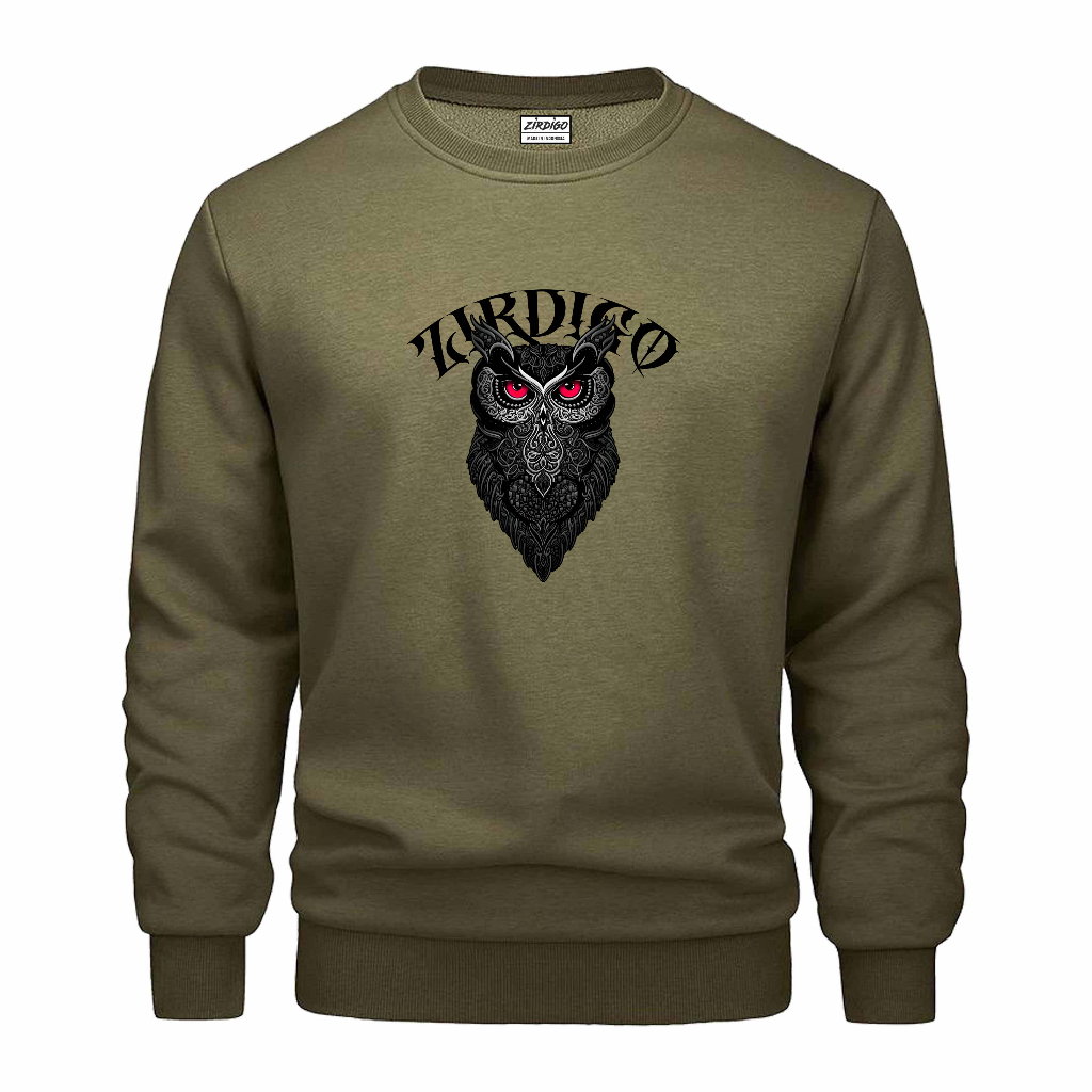 Zirdigo Sweater Basic Distro Burung Hantu Print Quality