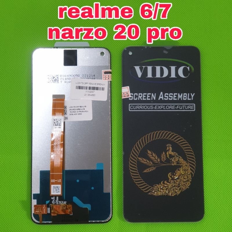 lcd ts touchscreen realme 6 / 7 / narzo 20 pro vidic