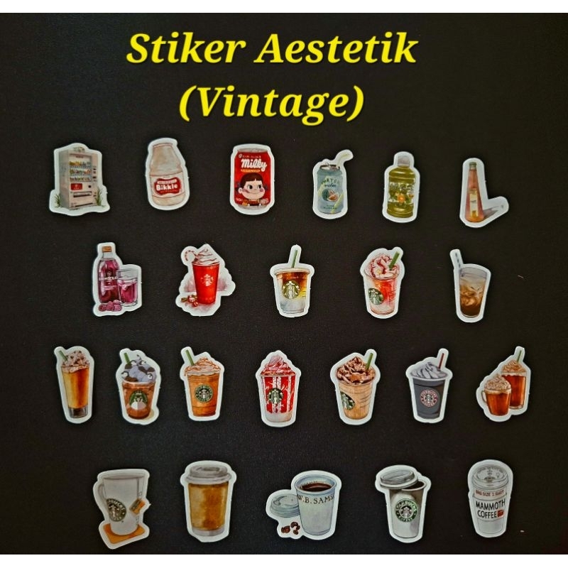 

[46 pcs] Stiker Aestetik/Vintage