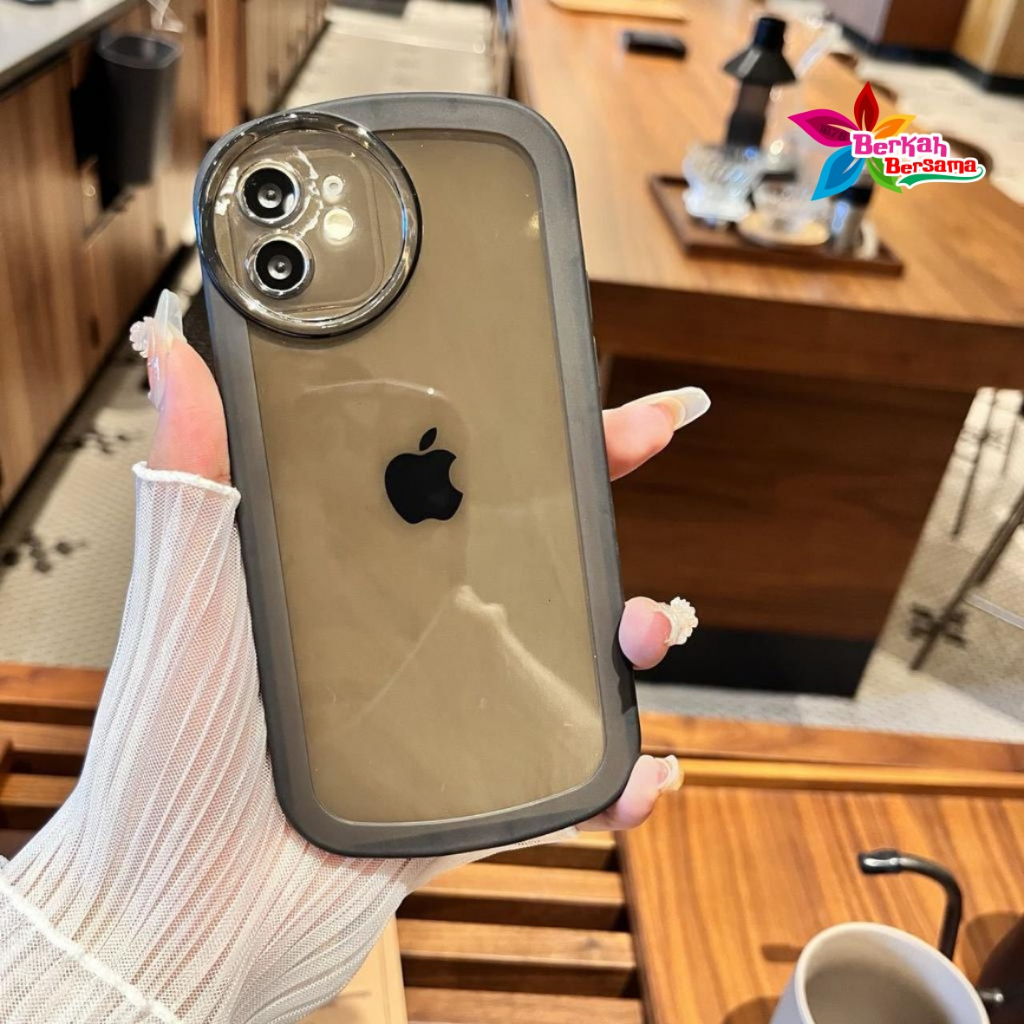 SOFTCASE CLEAR TRANSPARAN HITAM BENTUK OVAL FOR SAMSUNG A21S BB8288