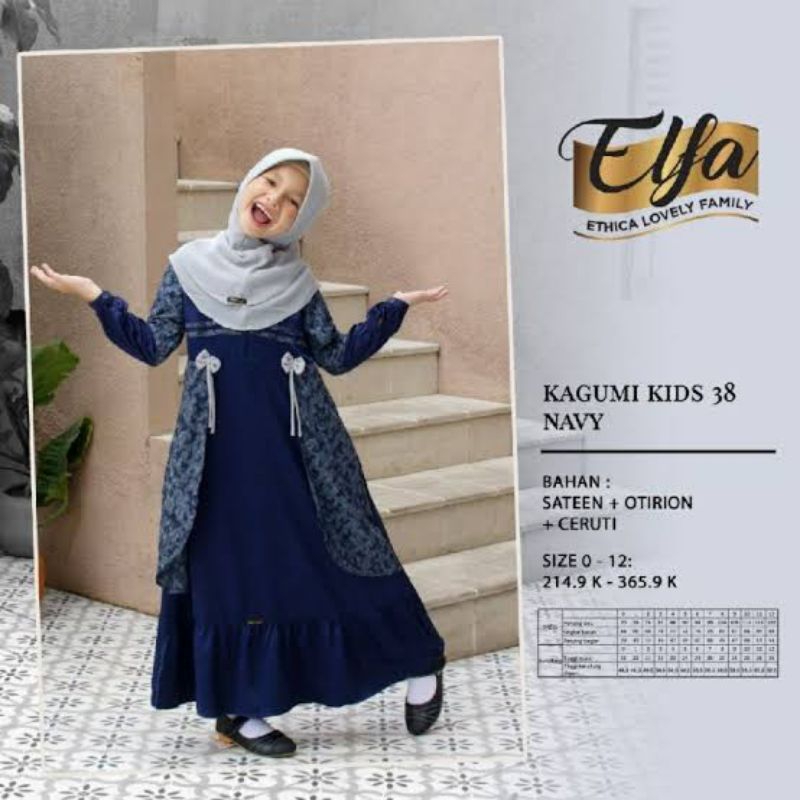 Gamis  Anak Kagumi Kids 38 Nevy by ethica