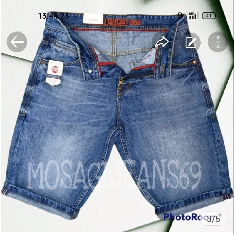 CELANA JEANS PENDEK PRIA HUGOGHOST PREMIUM