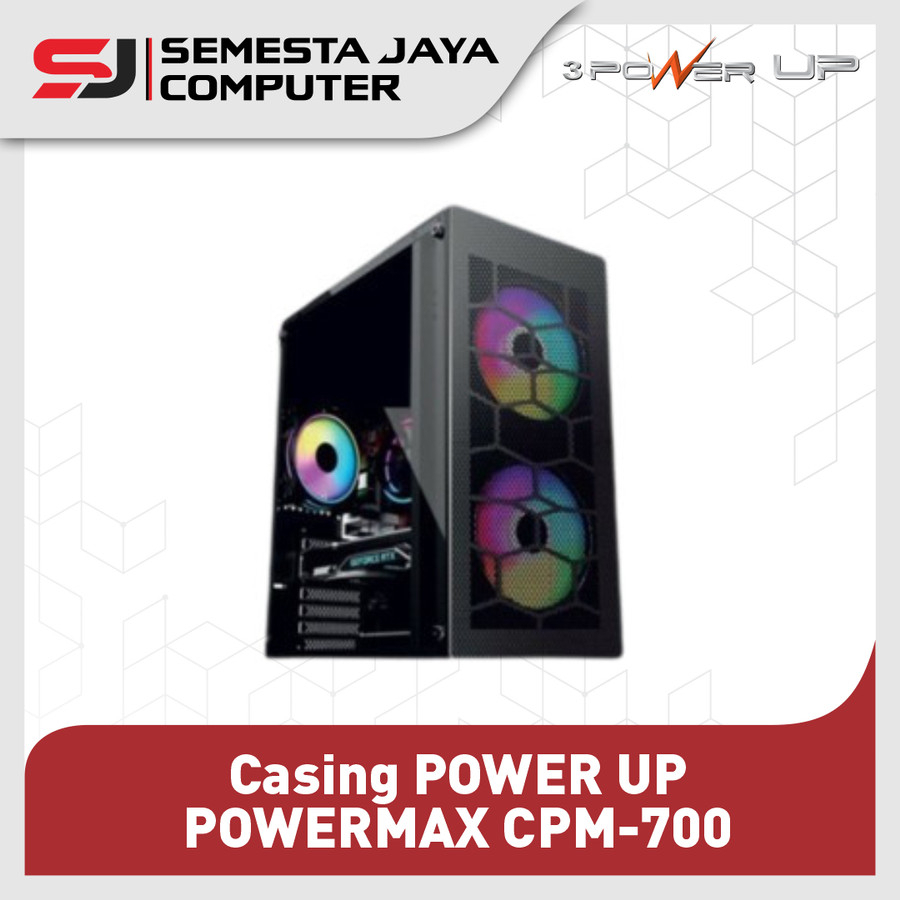 Casing POWER UP POWERMAX CPM-700 Include PSU 500Watt + 2 Fan