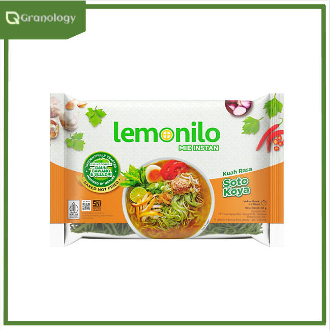 Lemonilo Mie Instant Rasa Soto Koya / Mie Instant Sehat 1 pcs