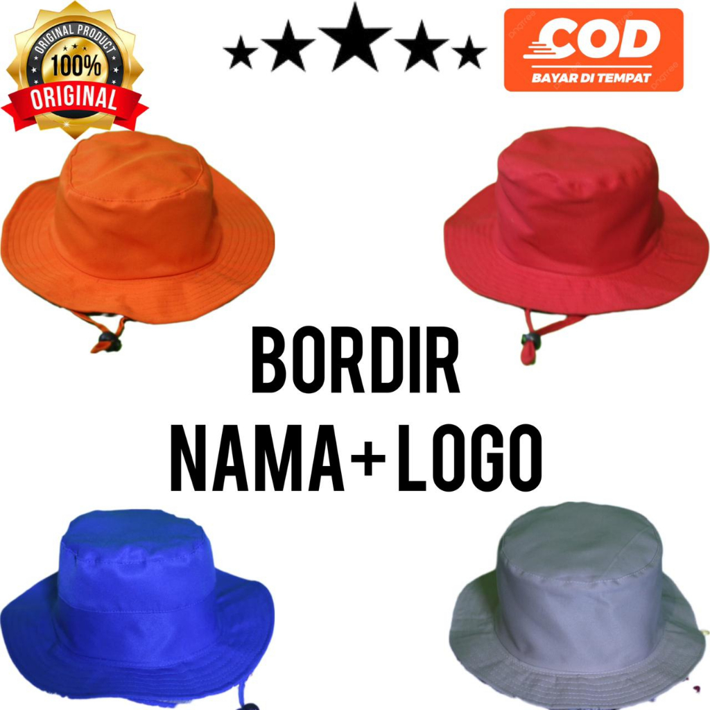 topi rimba pria topi rimba bordir logo topi rimba bordir nama topi rimba pramuka topi rimba dewasa t