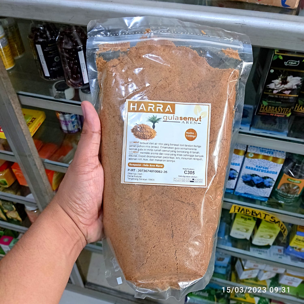 

Gula Semut Aren Nira Pohon Aren Enau Asli ORGANIK 1KG 1000 G