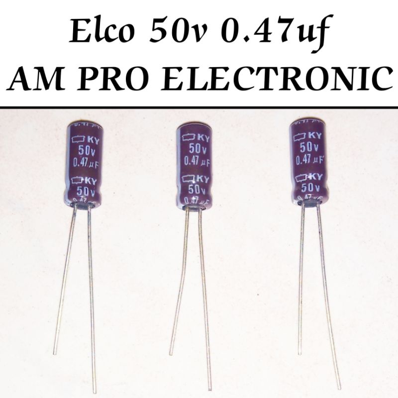 Elco 50v 0.47uf Elko 0.47uf 50v Coklat Original