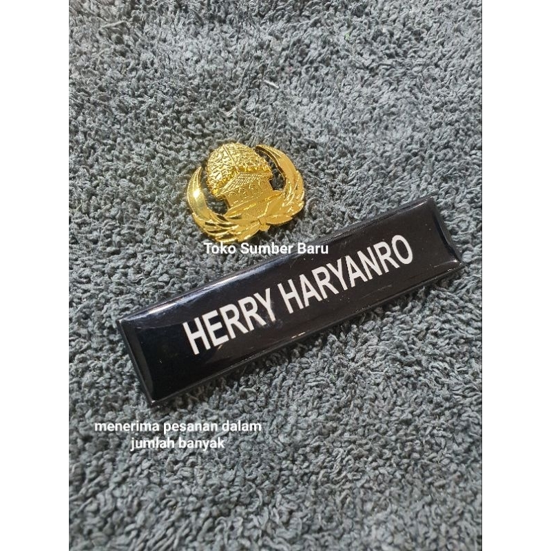 PIN KORPRI + PAPAN NAMA