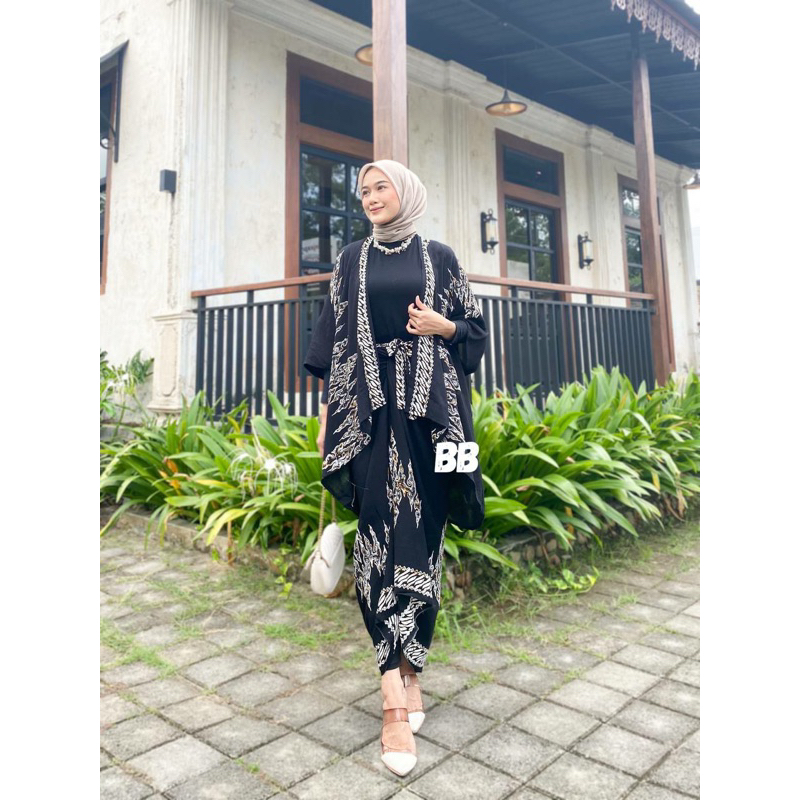 OUTER BATIK KIMONO / OUTFIT KONDANGAN SIMPEL