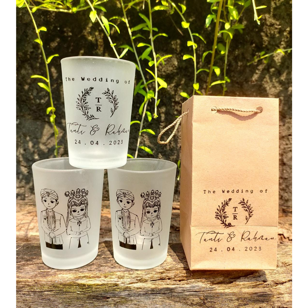 Souvenir Gelas LU DOFF Custom Sablon