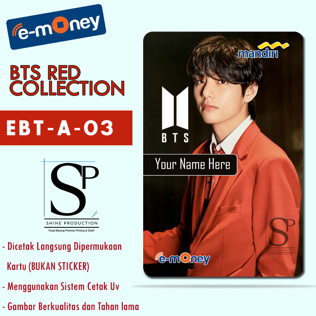 Flazz BCA Emoney Mandiri BTS Personil Custom Nama