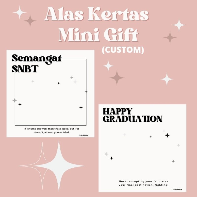 

CUSTOM ALAS KERTAS MINI GIFT AESTHETIC