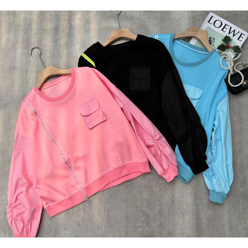 ATASAN SEMI CROP ZIPER // TOP ZIPER IMPORT PREMIUM // SWEATSHIRT IMPORT PREMIUM  // FASHION IMPORT PREMIUM KOREA