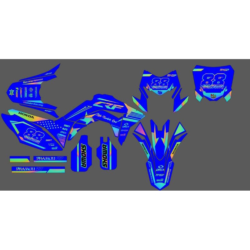 Decal CRF pelangi custom